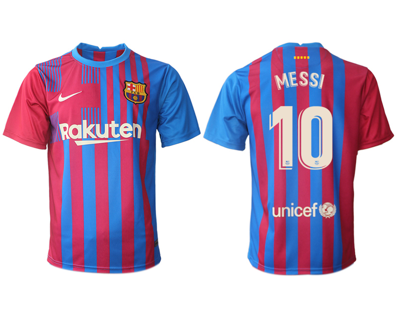 Men 2021-2022 Club Barcelona home aaa version red #10 Nike Soccer Jerseys1